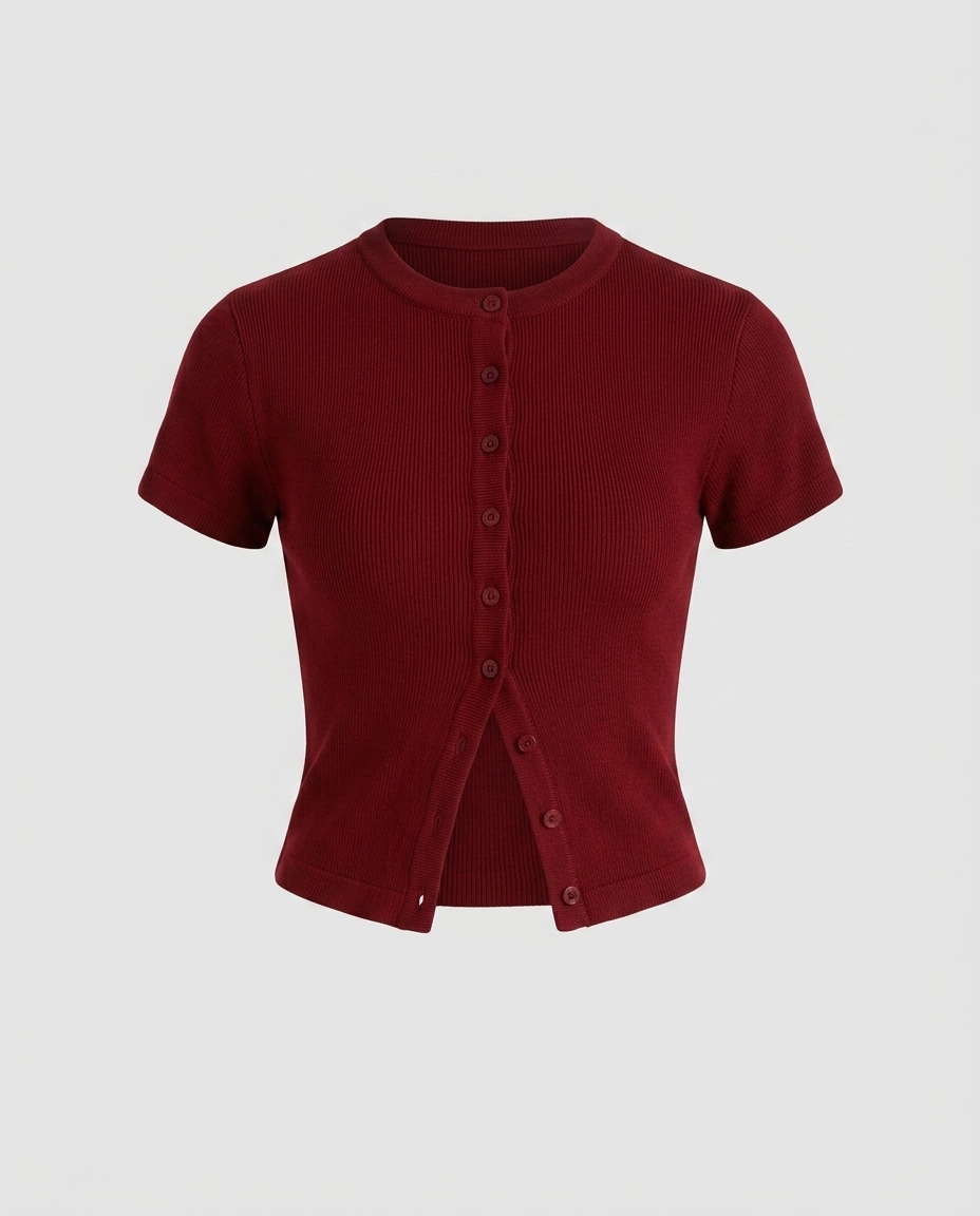 Lina Fitted Knit Cardigan Burgundy - Ghost