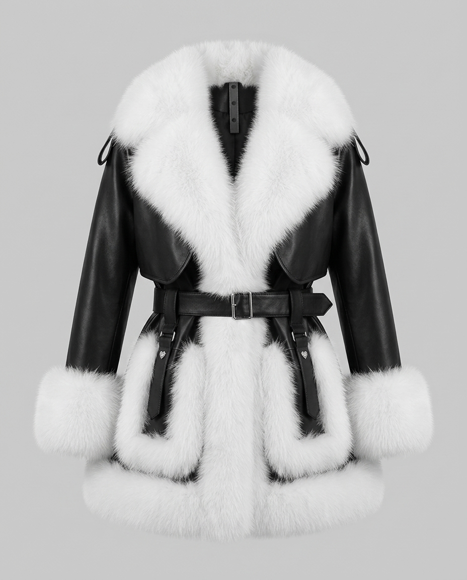 Aveline Fur Coat Black - Ghost