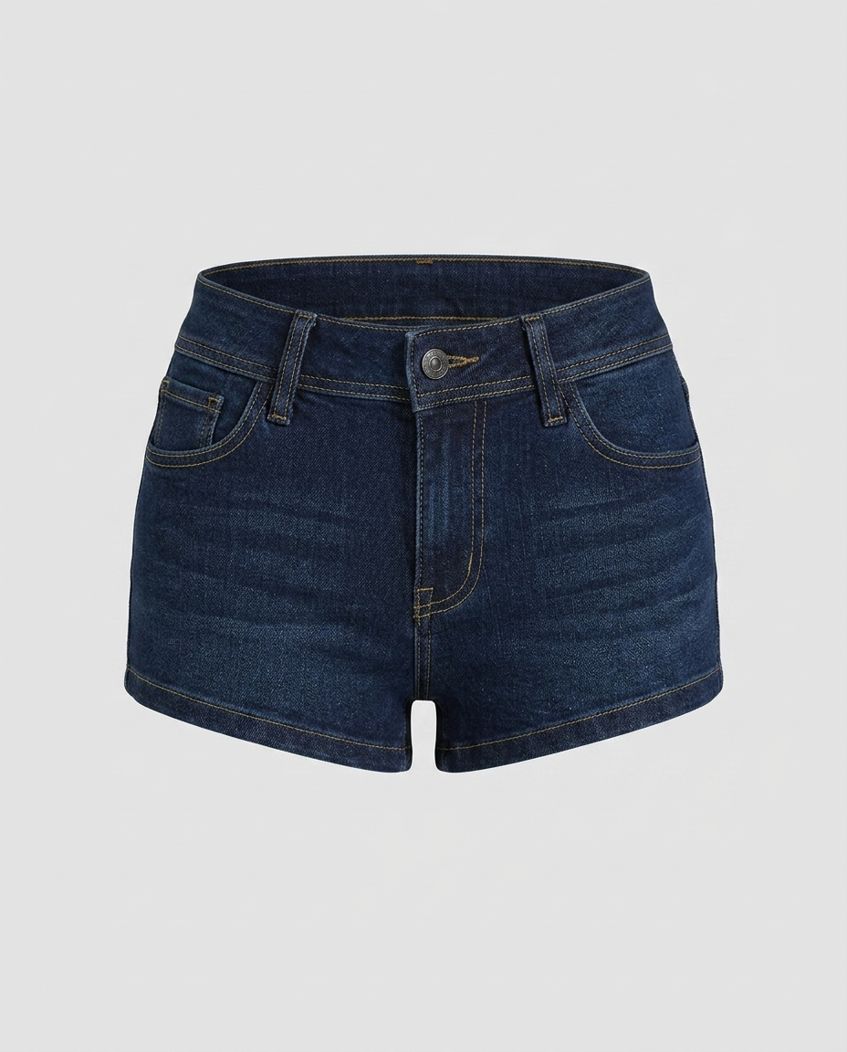 Nola Low Rise Denim Shorts - Dark Blue - Ghost