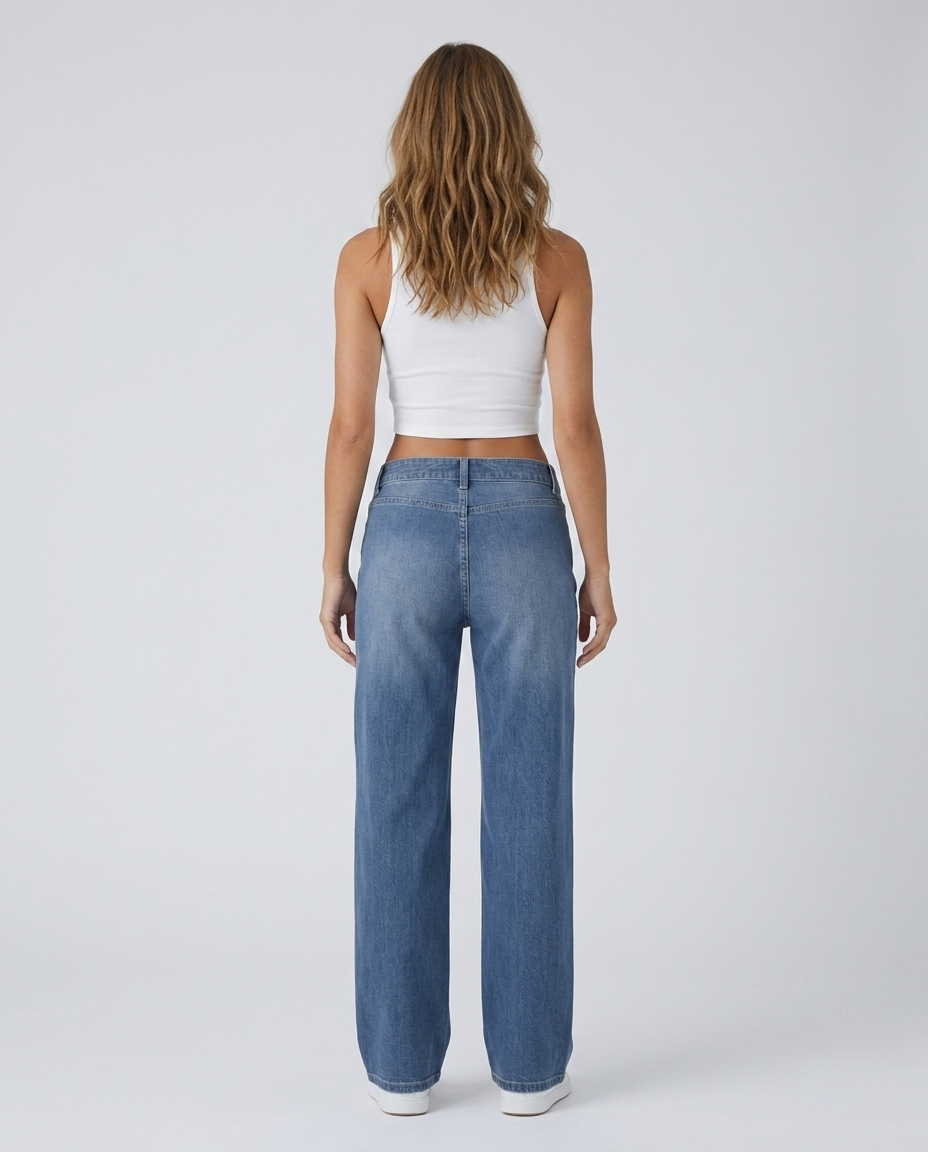Aldren Classic Straight Denim - Blue - Rear