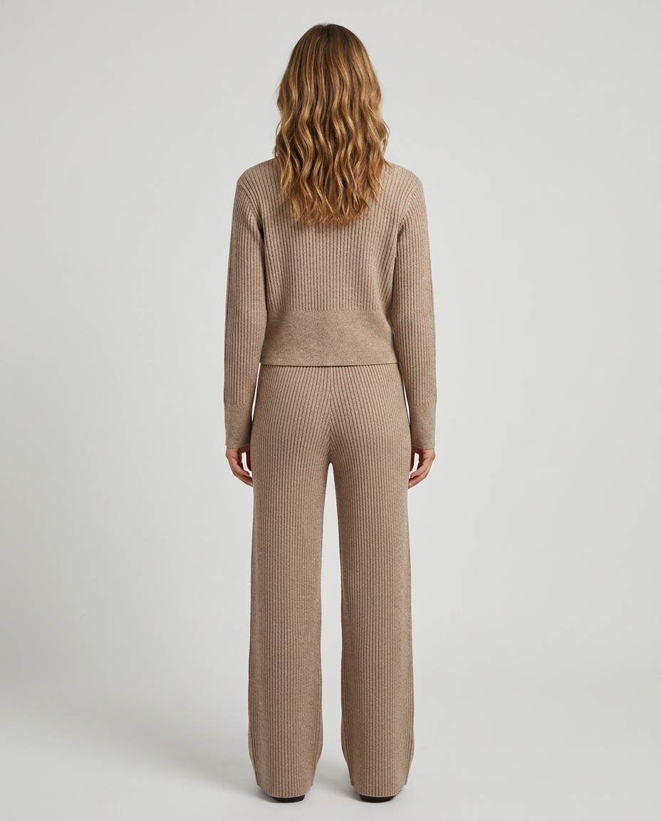 Celeste Tailored Set - Khaki - Rear