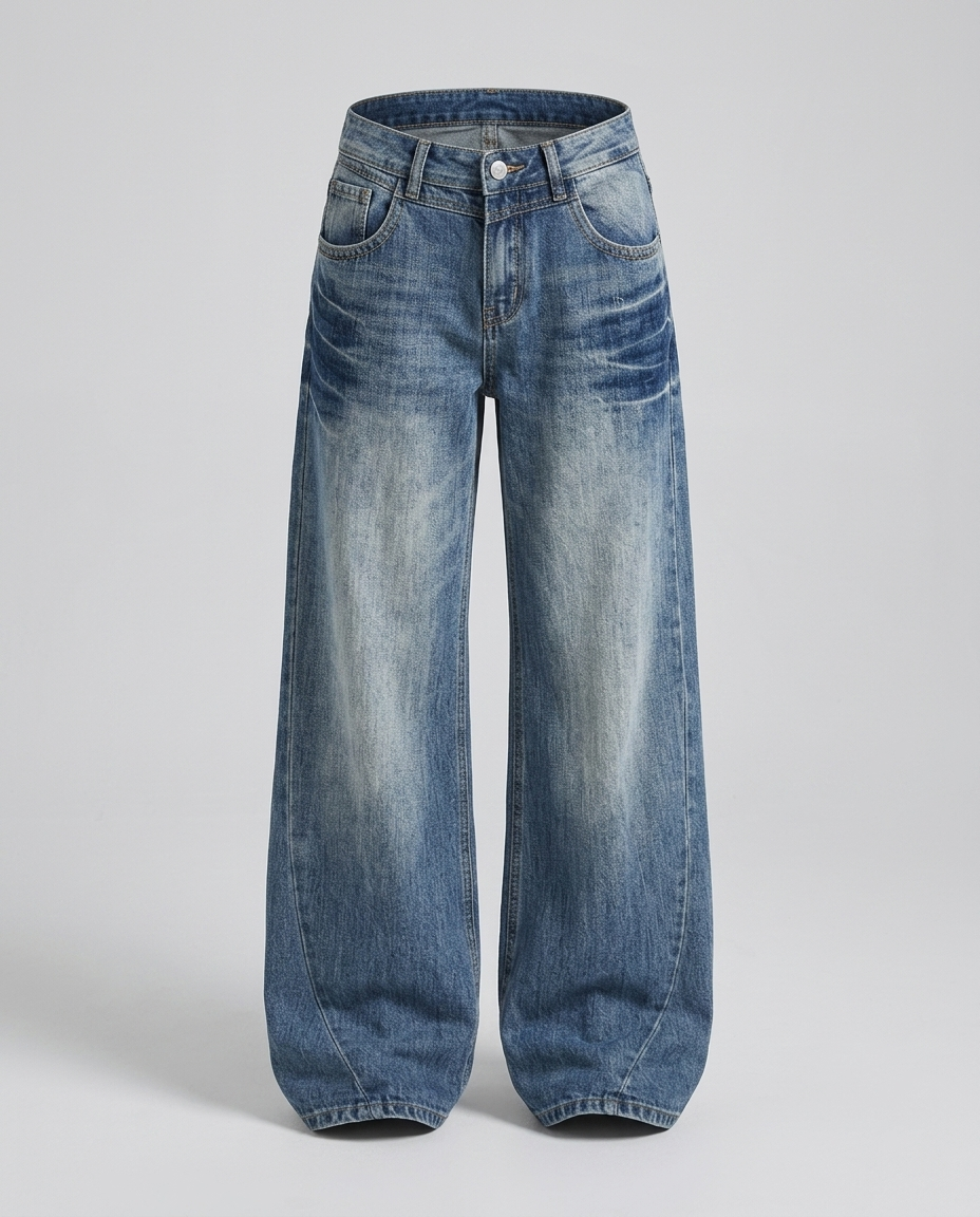 Sorelle Floor Length Wide Denim - Blue - Ghost