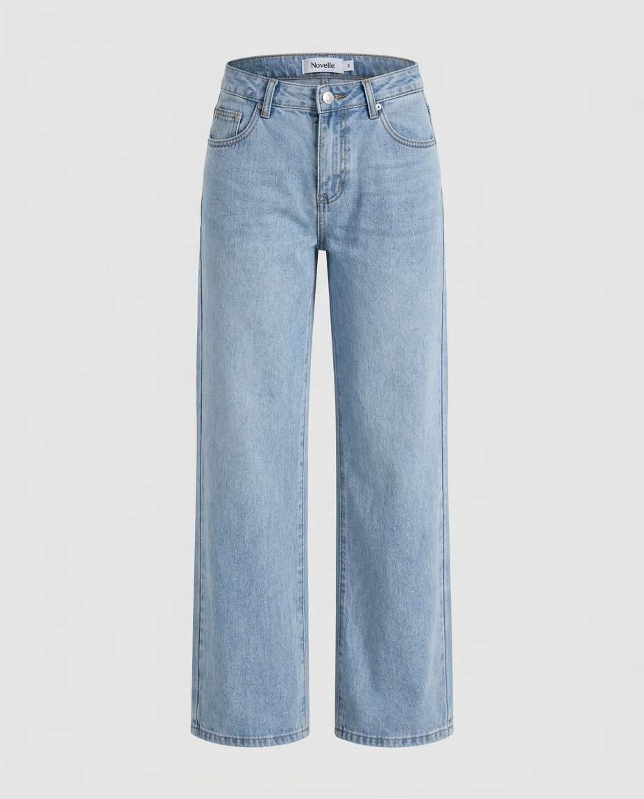Novelle Relaxed Wide Denim - Light blue - Ghost