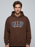 Hudson Fleece Hoodie - Brown - Front