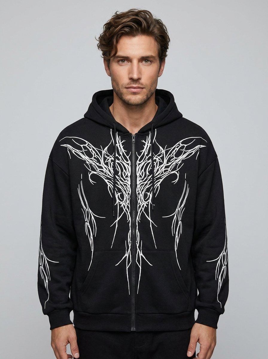 Vanguard Cross Zip Hoodie - Inferno - Front