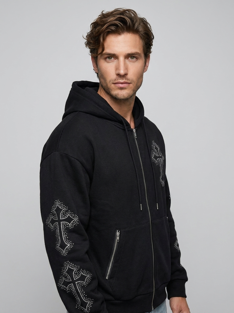 Vanguard Cross Zip Hoodie - Cross - Three-Quarter