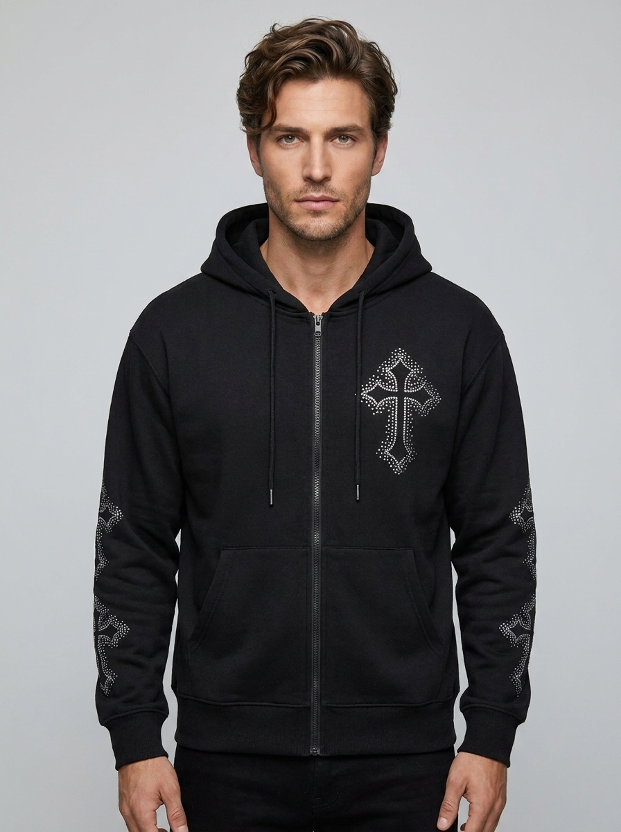 Vanguard Cross Zip Hoodie - Cross - Front