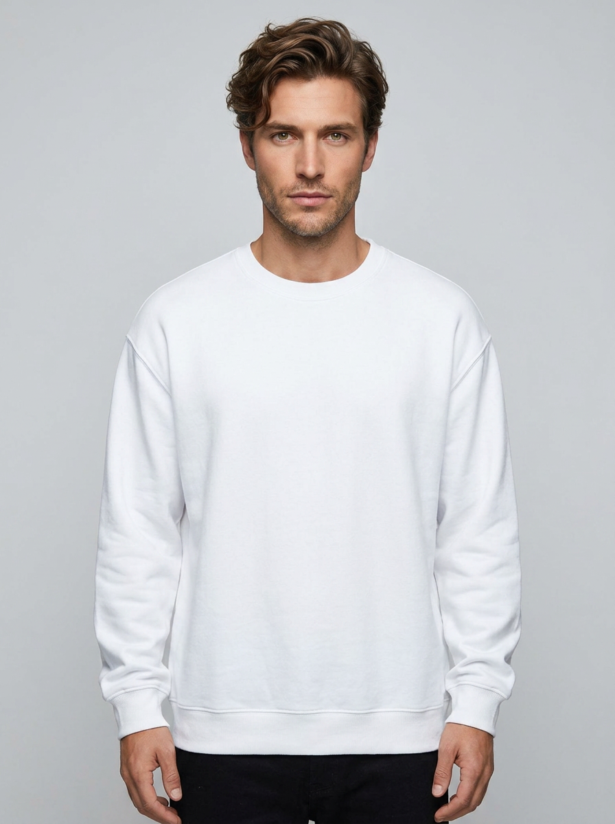 Harlow Essential Sweatshirt - White - Front