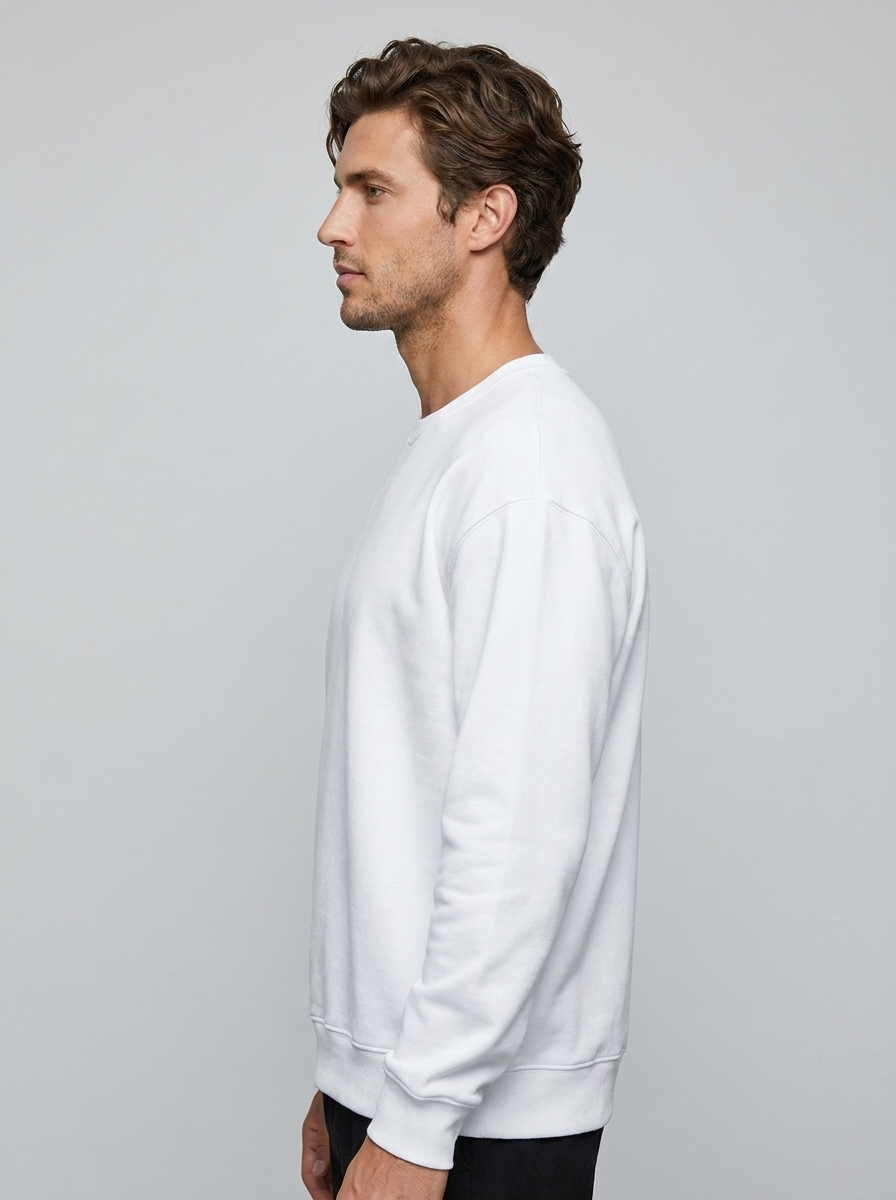 Harlow Essential Sweatshirt - White - Side