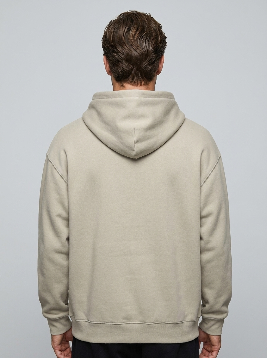 Everest Heavyweight Hoodie - Gray Apricot - Back