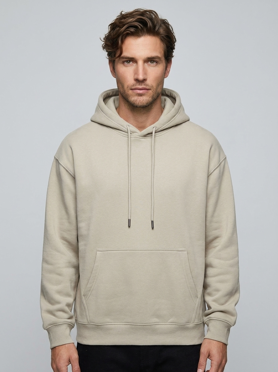 Everest Heavyweight Hoodie - Gray Apricot - Front