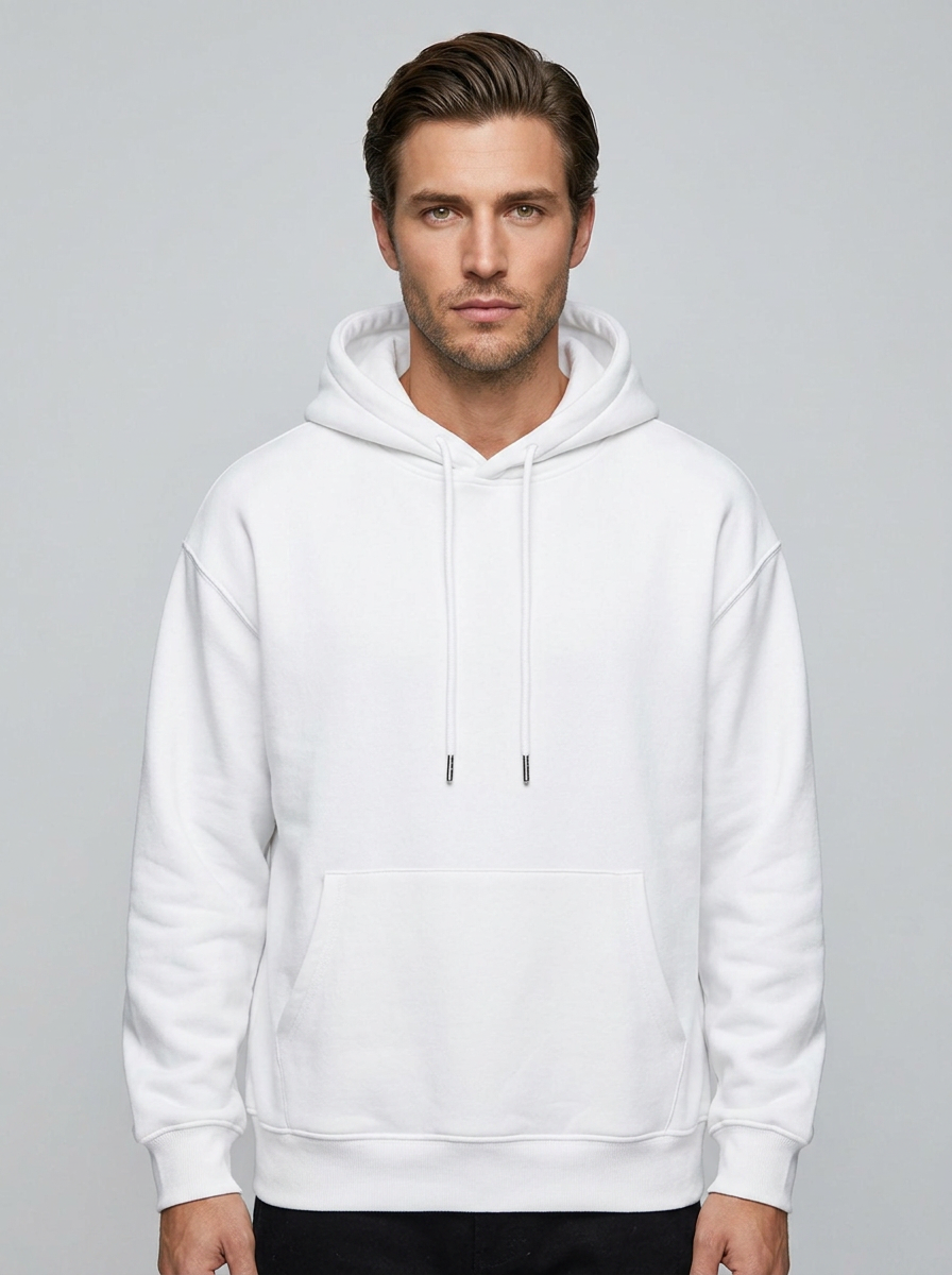 Everest Heavyweight Hoodie - White - Front