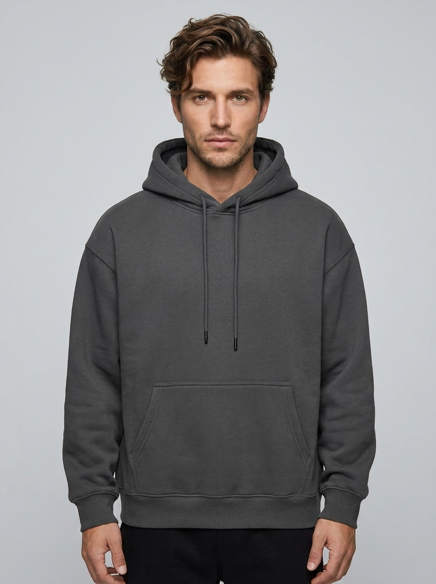 Everest Heavyweight Hoodie - Dark Gray - Front