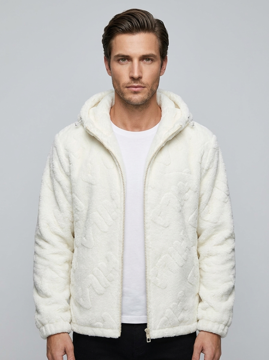 Montero Velvet Jacket - White - Front