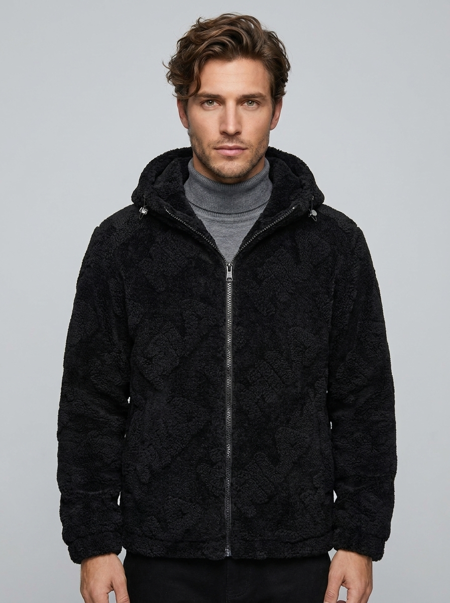 Montero Velvet Jacket - Black - Front