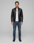 Axton Shearling Collar Jacket Brown Front