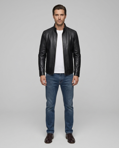 Axton Shearling Collar Jacket Brown Front