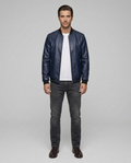 Harrow Coat Navy Blue Front