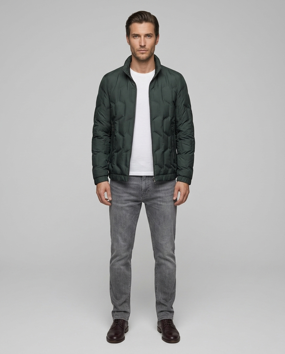 Evermont Goose Jacket Emerald Green Front