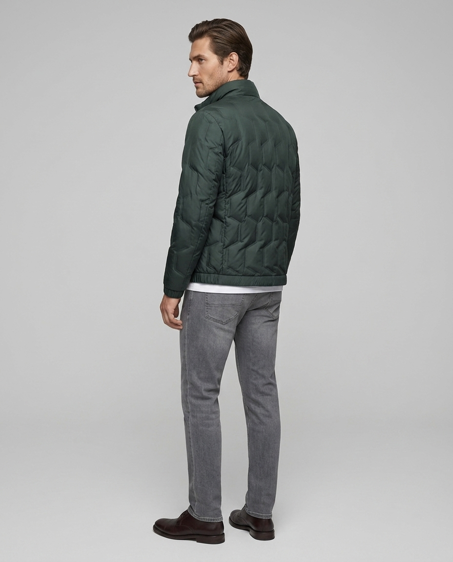 Evermont Goose Jacket Emerald Green Rear-Side