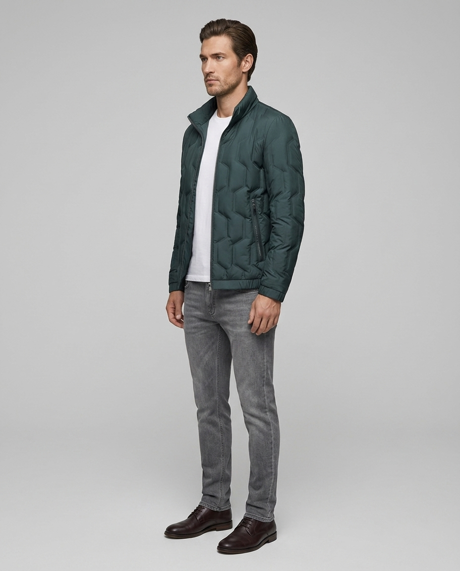 Evermont Goose Jacket Emerald Green Side