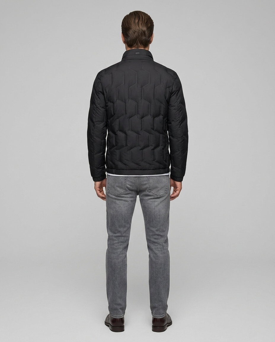 Evermont Goose Jacket Blue Rear