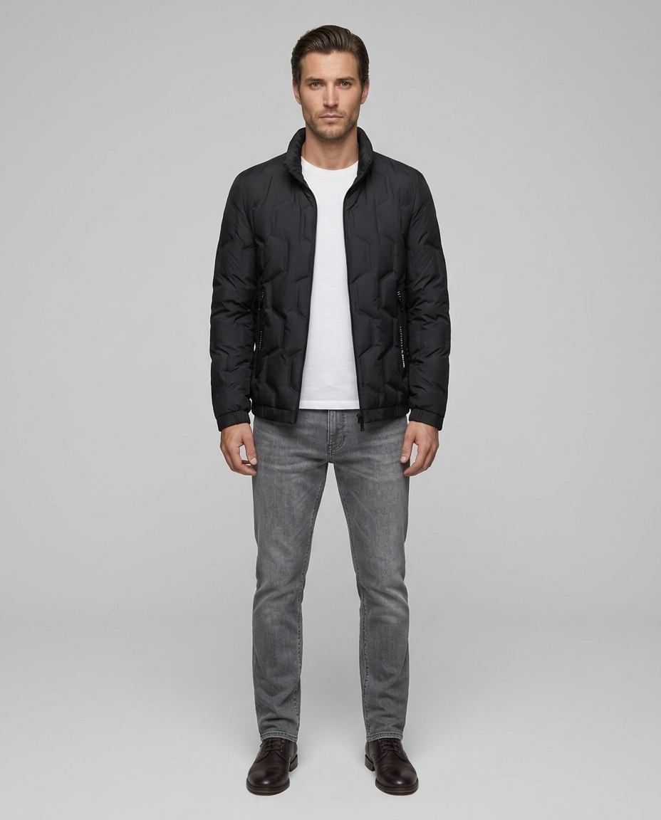 Evermont Goose Jacket Blue Front