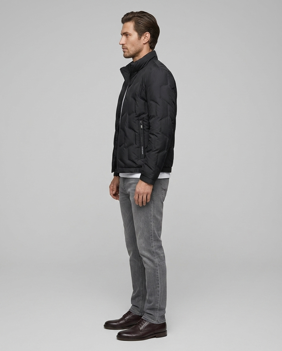 Evermont Goose Jacket Blue Side