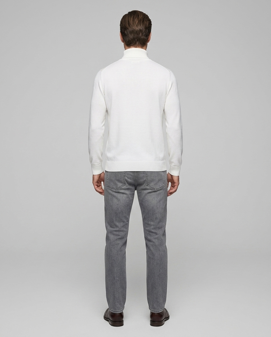 Northvale Knit Sweater White - Rear