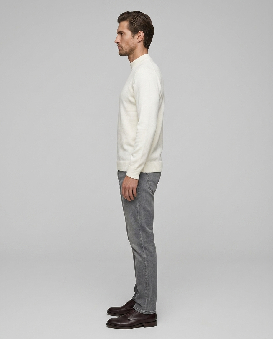 Northvale Knit Sweater White - Side