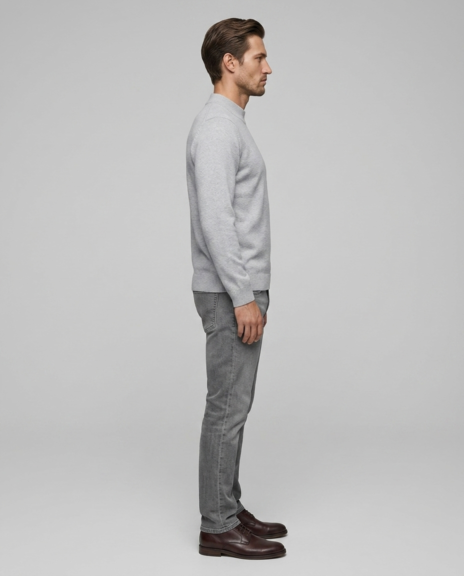 Northvale Knit Sweater Gray - Side