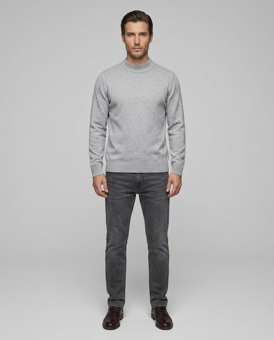 Northvale Knit Sweater Gray - Front