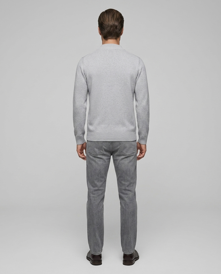 Northvale Knit Sweater Gray - Rear