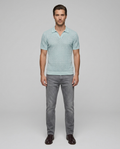 Marseille Knit Polo Light Blue - Front