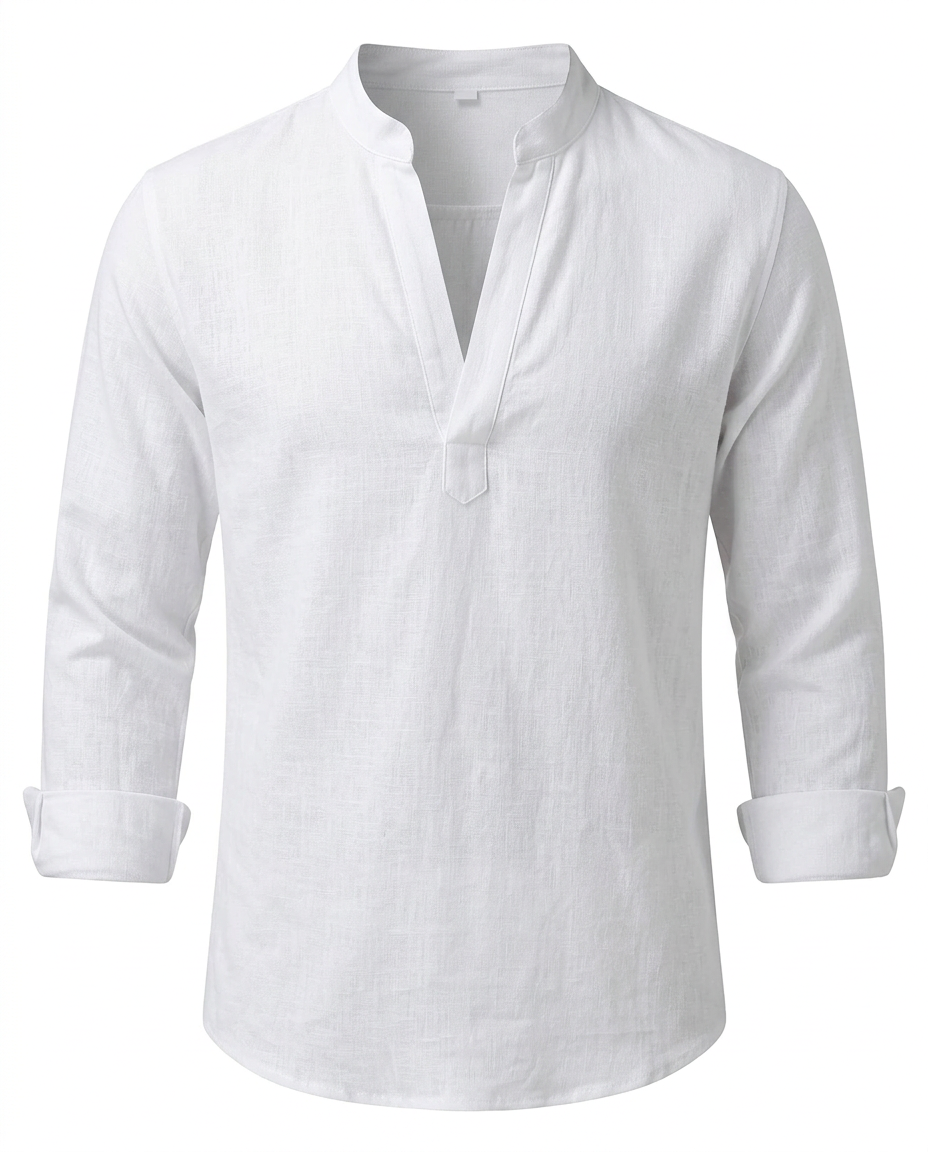 Luca Linen Shirt White - Ghost Mannequin