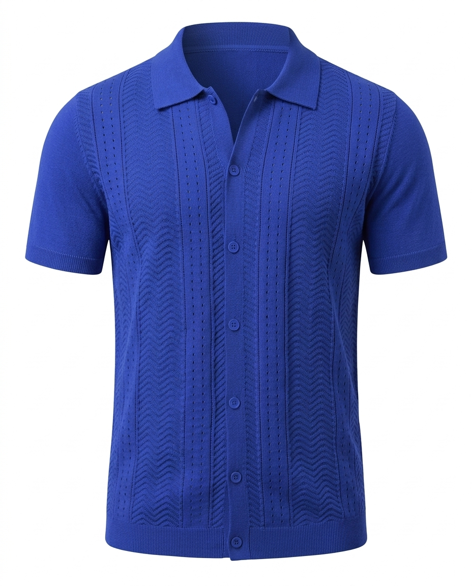 Nolan Linen Shirt Royal Blue - Ghost Mannequin