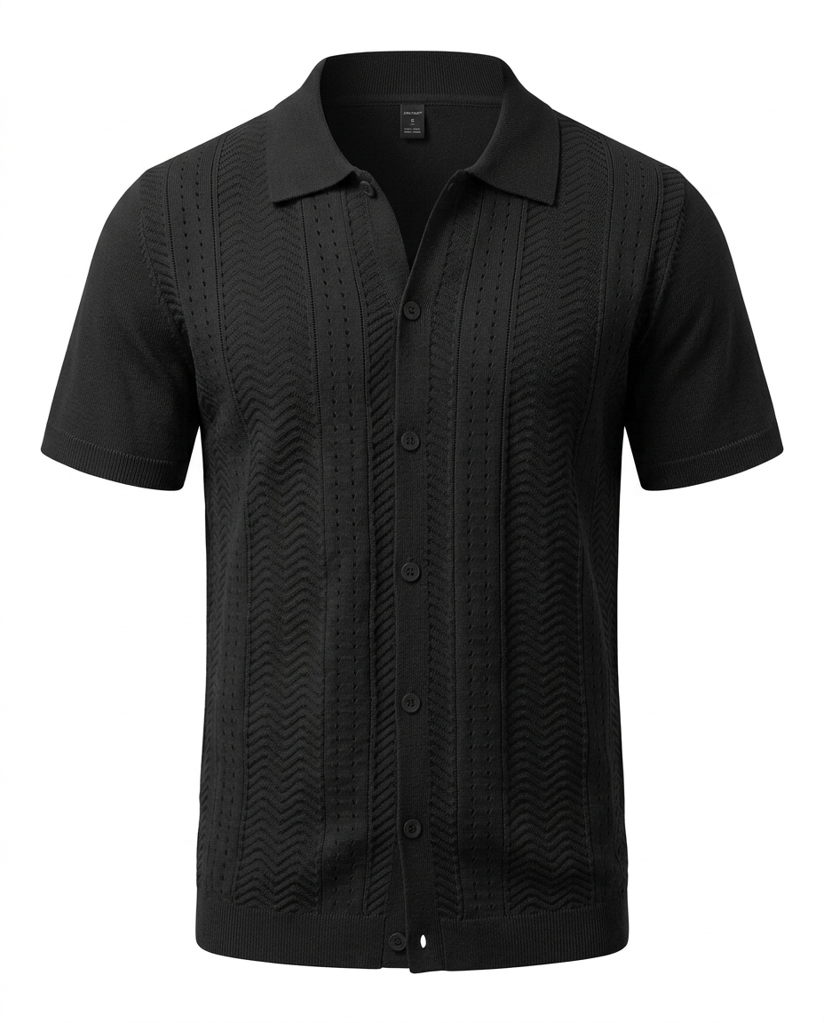 Nolan Linen Shirt Black - Ghost Mannequin