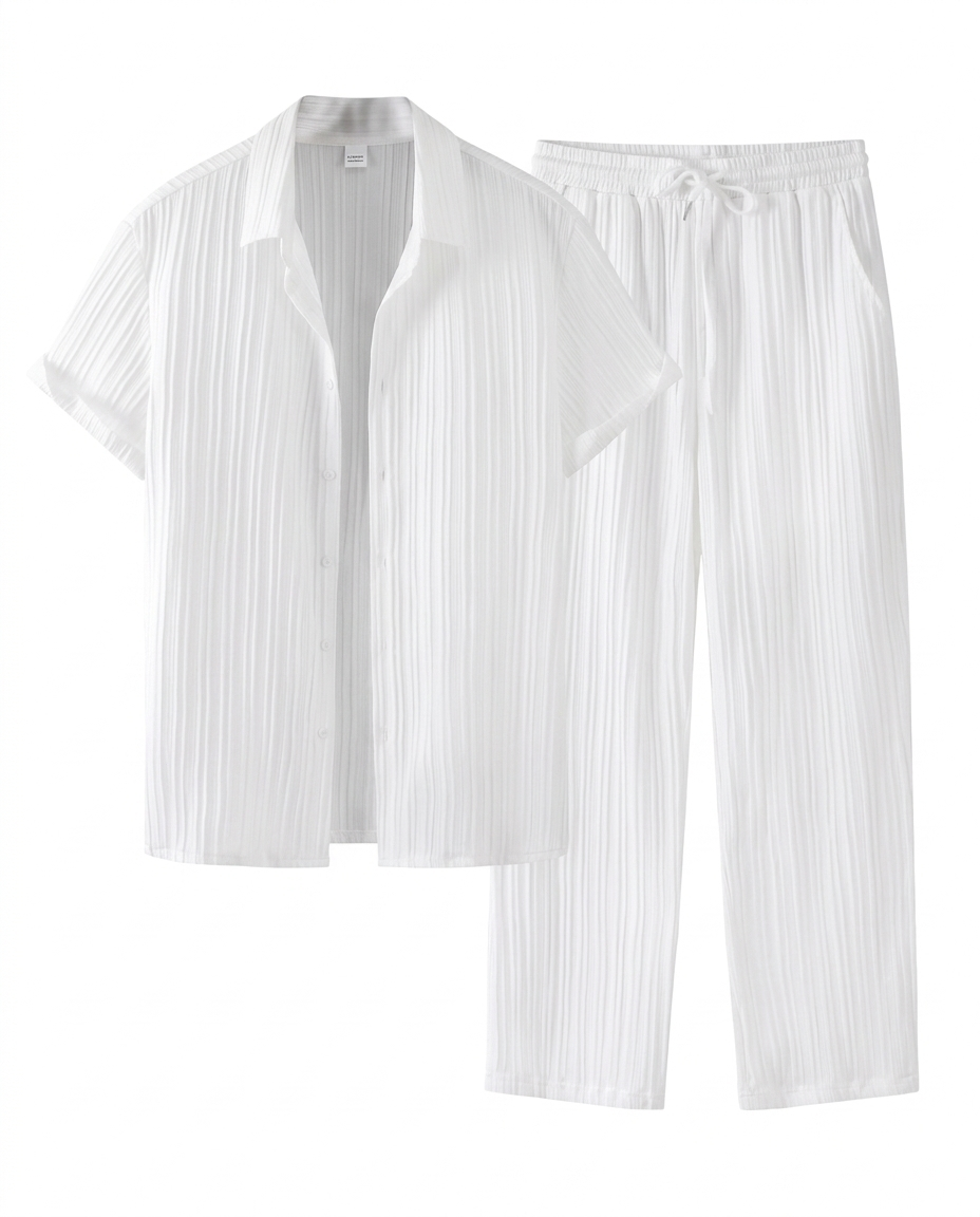 Soren Ribbed Set White - Ghost Mannequin