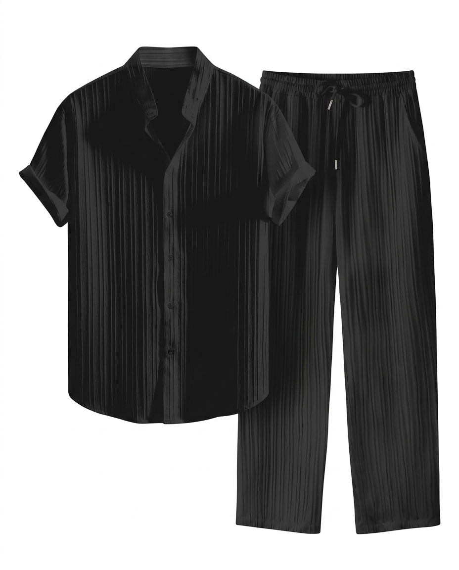 Soren Ribbed Set Black - Ghost Mannequin