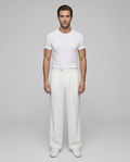 Kyoto Wide Leg Trousers White - Front
