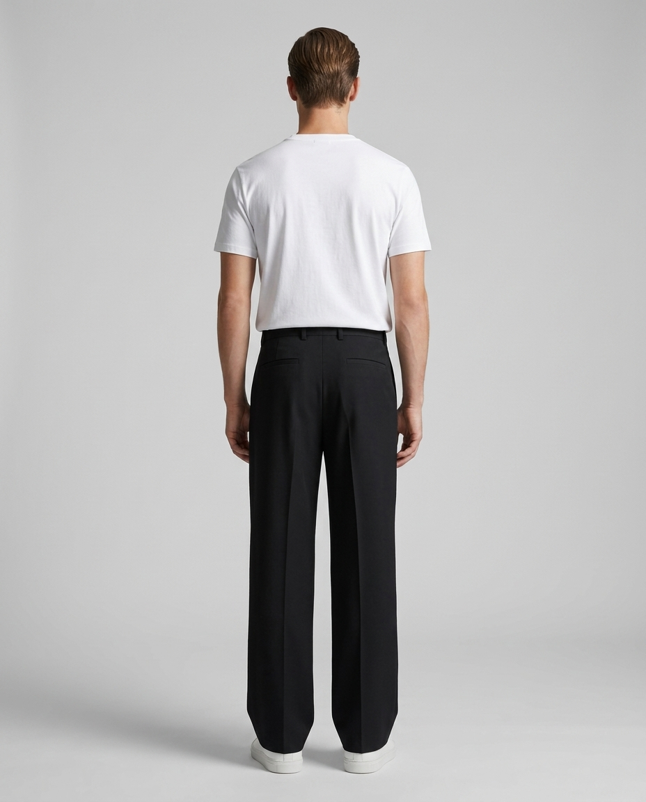 Kyoto Wide Leg Trousers Black - Rear