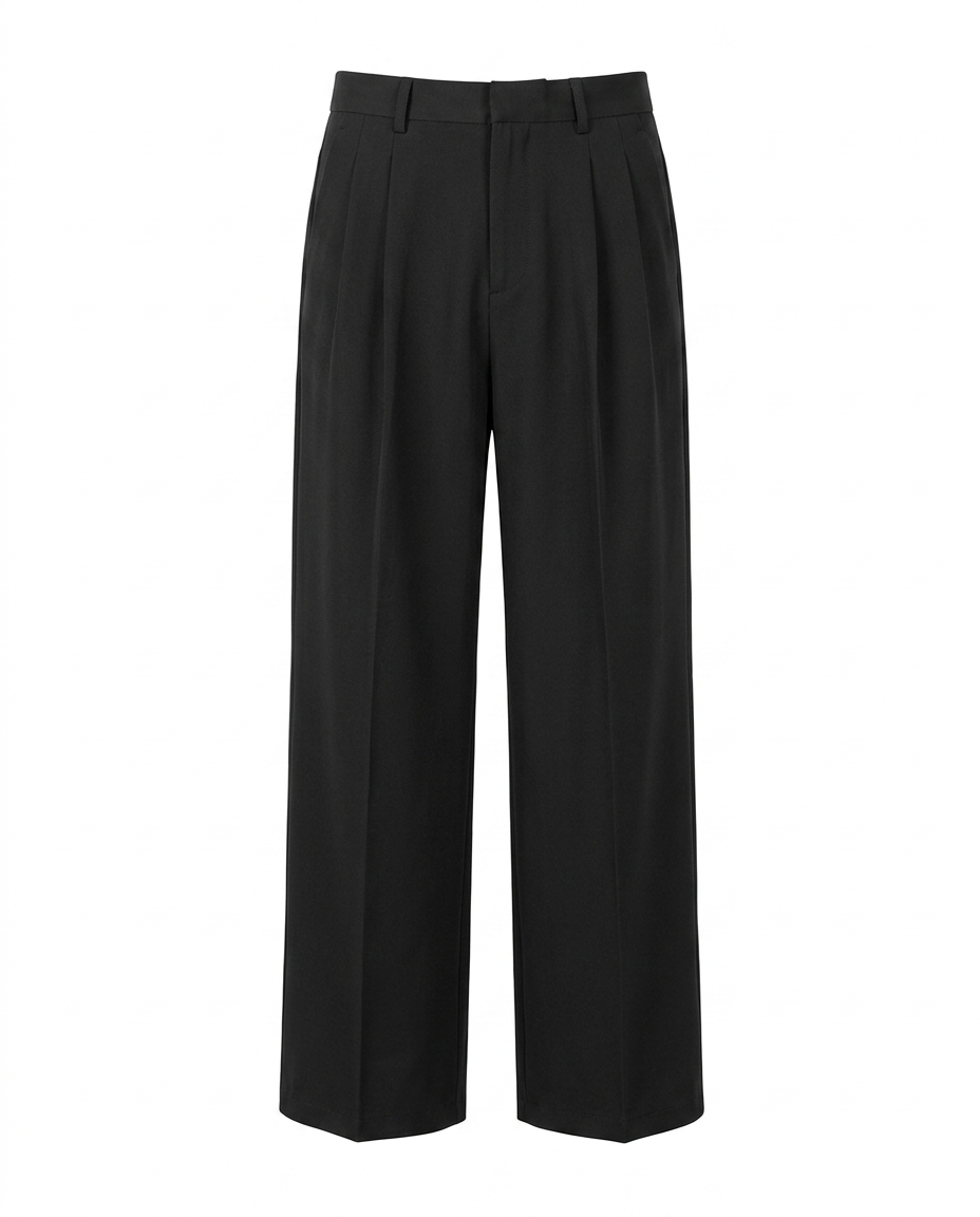 Kyoto Wide Leg Trousers Black - Ghost Mannequin
