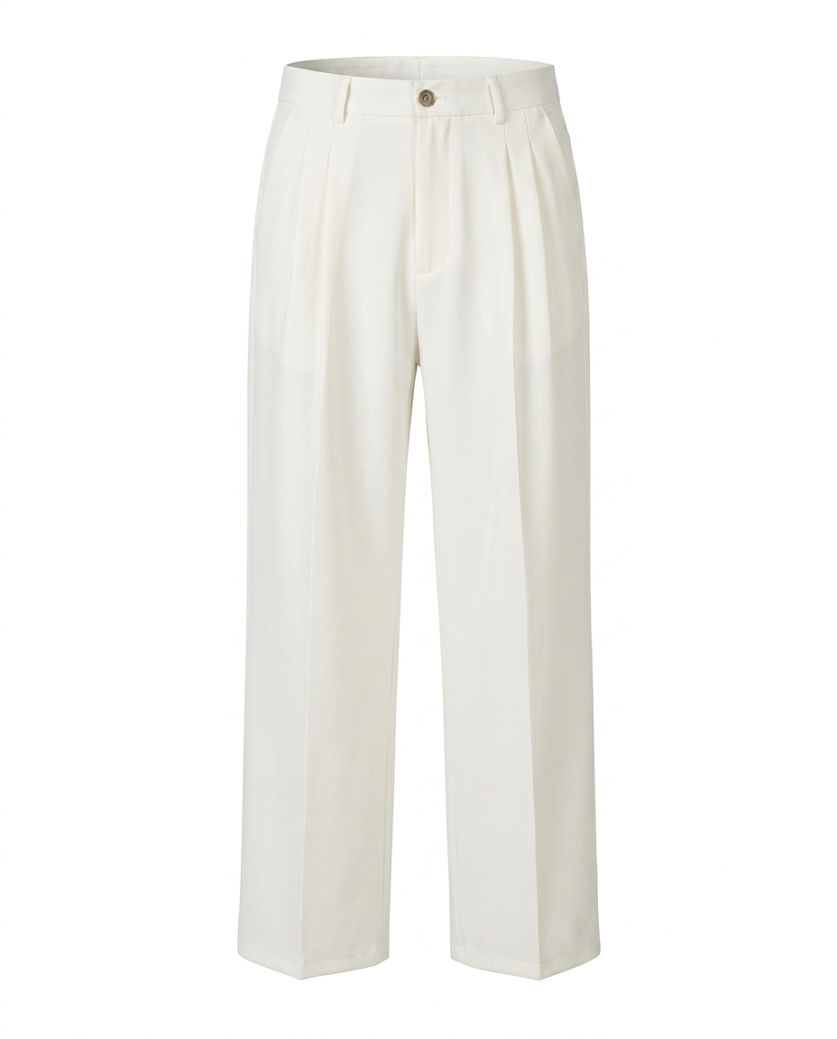 Kyoto Wide Leg Trousers White - Ghost Mannequin