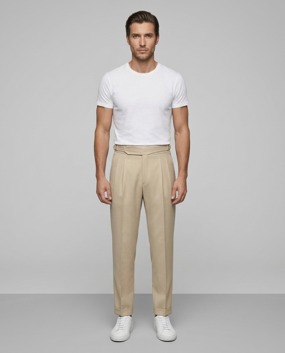 Brixton Trousers Khaki - Front