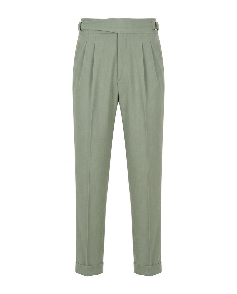 Brixton Trousers Green - Ghost Mannequin