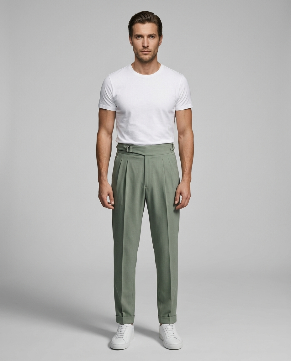 Brixton Trousers Green - Front
