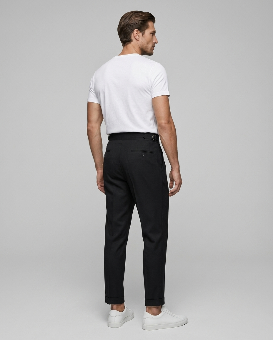 Brixton Trousers Black - Rear-Side