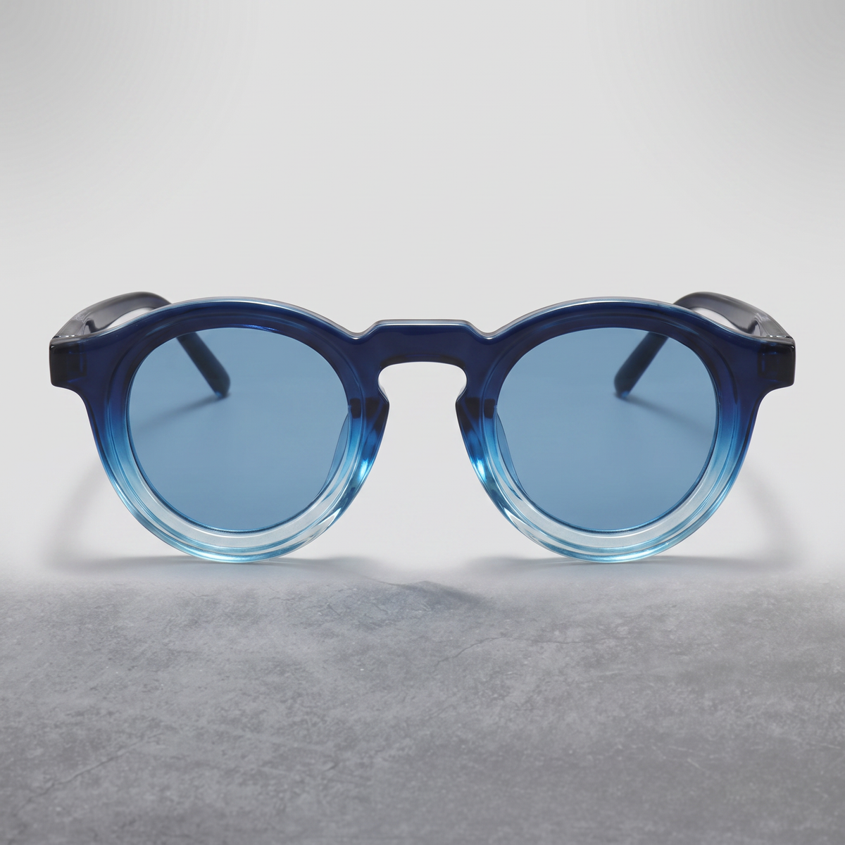 Progressive Blue Frame Blue Lens - front angle