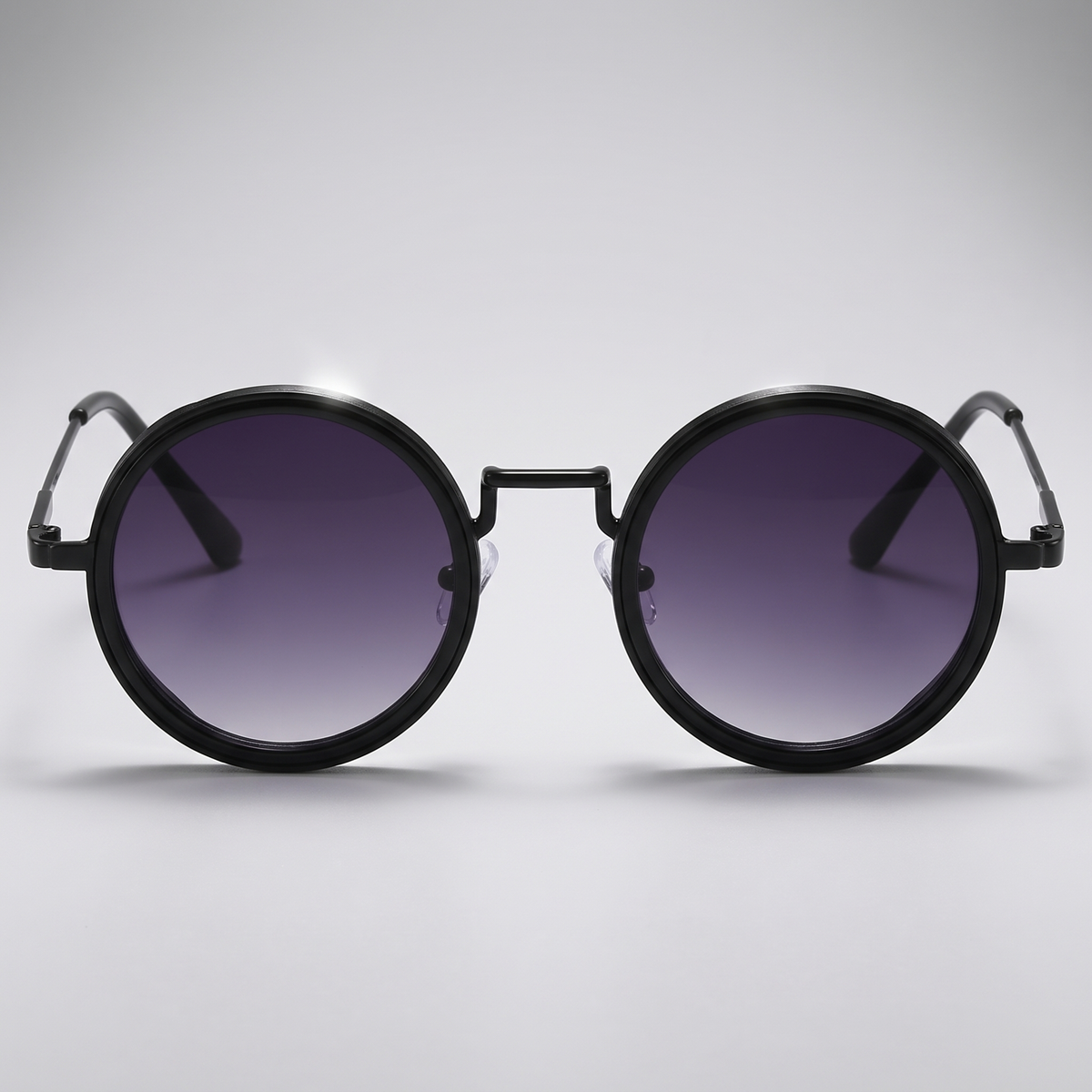 Black frame gradient gray film - front angle