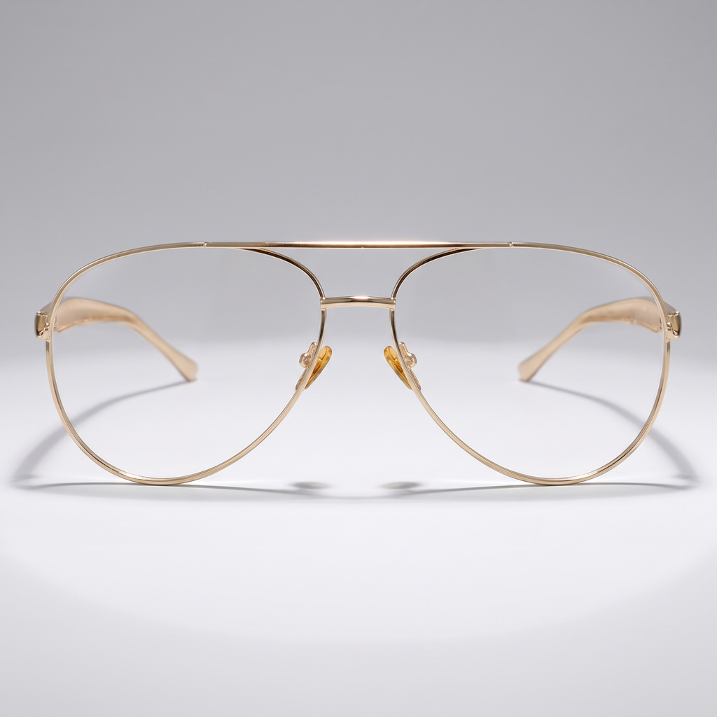 C3 bright gold frame anti-blue light - front angle